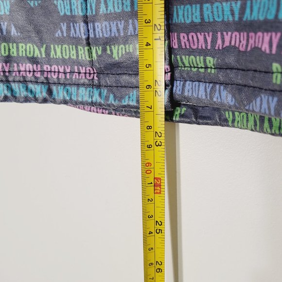 Roxy Windbreaker Jacket Coat Logo Graphic Print Multicolor Pastel Hooded XL - Picture 9 of 12